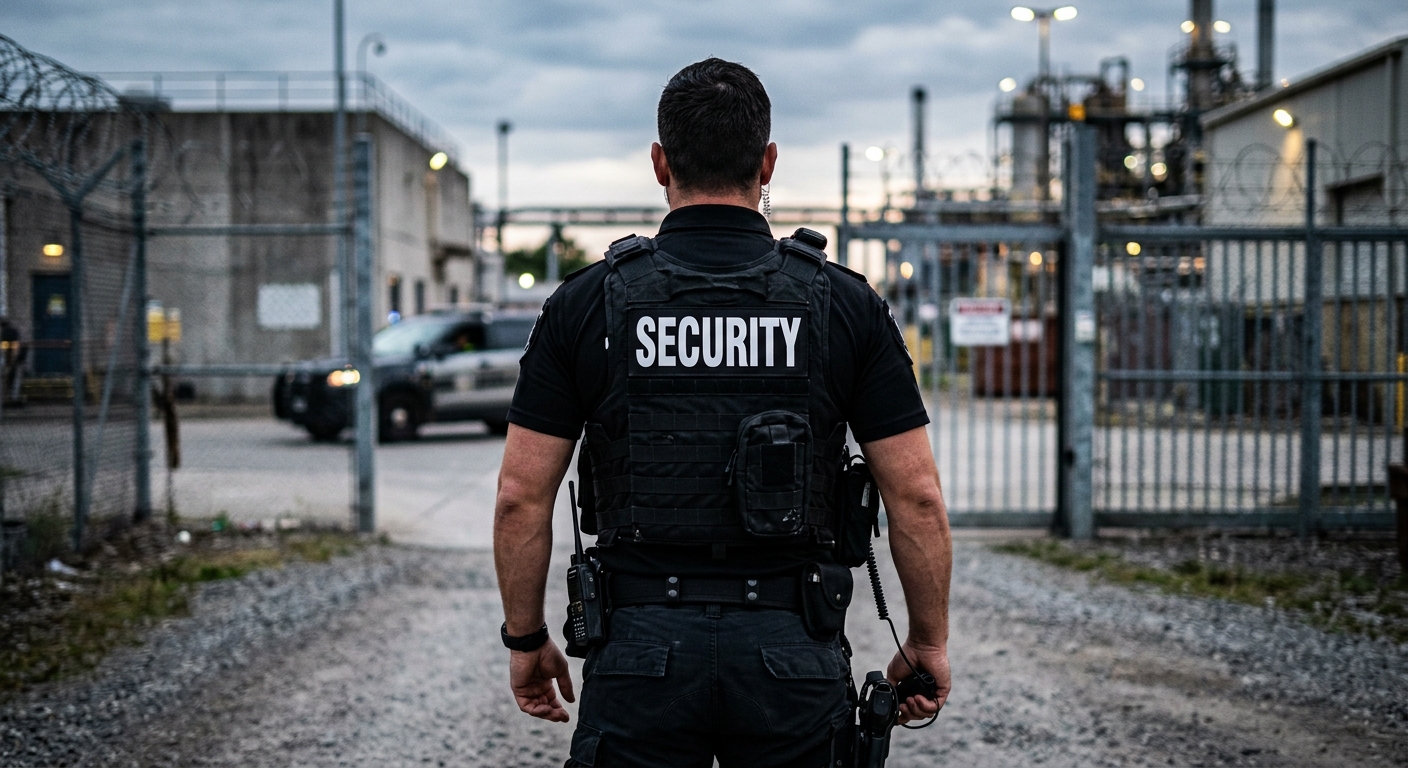 Uniformed SIA licensed manned security guard